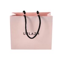Sacs en papier de luxe personnalisés avec logo de marque pour chaussures et vêtements, sacs cadeaux roses pour boutiques et commerces
