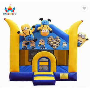 ปราสาทเป่าลมพร้อมที่เป่าลมรูปบุคคลสีเหลืองขนาดเล็กสำหรับใช้ในบ้าน - Product Image 6