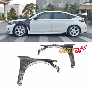 ชุดตัวคาร์บอนไฟเบอร์สไตล์ H1 otd ตัวแยกบังโคลนด้านข้างคาร์บอนสีดำขัดเงาสูงสำหรับ Type R FL5 2022-2023 - Product Image 2