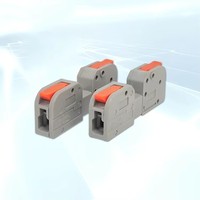 Bloc de jonction rapide 2604D 1P 250V 32A Montage sur rail DIN (1 entrée/1 sortie) pour appareils électroménagers et contrôle d'éclairage
