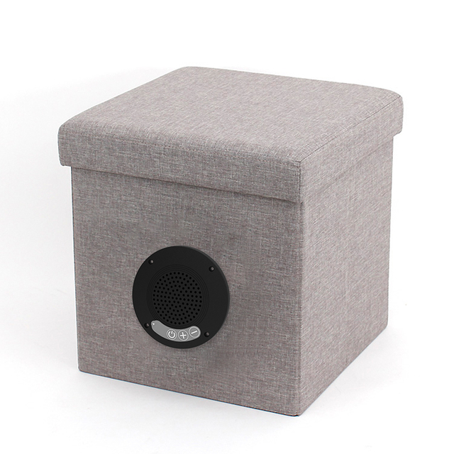 Foldable for Bluetooth Speaker Storage Bench Car Rear Trunk Storage Box Home Audio System with High Fidelity Sound