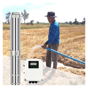 Pompe solaire centrifuge QY 4JC16-81-D180/1800, 2700W, hauteur de refoulement 81m, débit 16m³/H |   Anti-colmatage et faible bruit |   Circulation des eaux des bassins aquacoles - Product Image 1