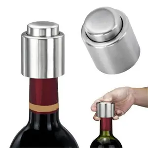Paslanmaz çelik vakum şarap şişesi tıpa mühürlü depolama yüksek kaliteli fiş likör akış stoper dökün kap