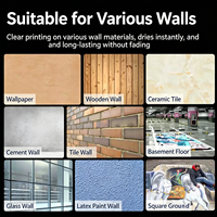 Mini imprimante murale 3D portable verticale, machine à peinture murale UV pour décorations murales, verre, boîtes en fer, carreaux de céramique, peinture au latex