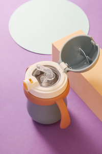 Bình nước có nắp bằng thép không gỉ, ống hút silicon và tay cầm - Product Image 4