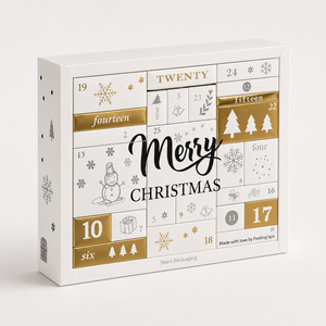 Calendrier de l'Avent 2026 personnalisé en feuille <span class=keywords><strong>d</strong></span>'<span class=keywords><strong>or</strong></span>, boîte pliable vide pour cosmétiques, bijoux, bonbons, cadeaux - Product Image 2