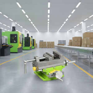 Table de travail multifonctionnelle en alliage d'aluminium 2-en-1 avec étau de précision et base pivotante pour fraisage et perçage - Product Image 1