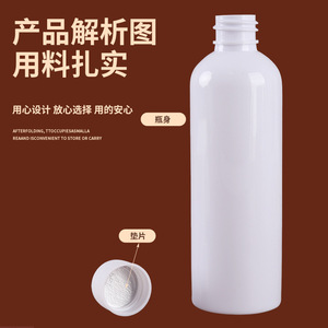 Botellas de Plástico Blancas para Mascotas, de 10-300 ml, Vacías, para Cosméticos, Humectantes, Recargables para Viaje - Product Image 1