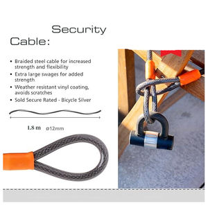 Rarlux 8402 Hochleistungs-U-Schloss Fahrradkettenschloss mit Schlüssel Diebstahlsicher Mehrere Spezifikationen - Product Image 3