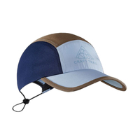 Casquette de course personnalisée à 5 panneaux Casquettes d'alpinisme à bord incurvé Casquette de camping ajustée à séchage rapide avec verrouillage du cordon