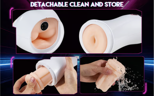 Автоматический мужской мастурбатор-чашка с 5 режимами глубокого всасывания и 7 режимами вибрации, силиконовая 3D-вагина, реалистичная имитация женского тела, водонепроницаемый (IPX7) - Product Image 6