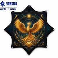 Dapo Star Straight Stitch Flow Star Spinning Cloth Basic Digital Print 24 Inch Clean Hem Rave Raver Handkerchief