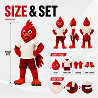 Costume de mascotte d'oiseau en peluche personnalisé, tenue de personnage d'oiseau de dessin animé en fourrure réaliste pour équipe sportive, défilé, événement de marque, performance.