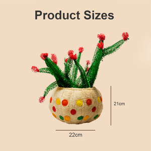 Ornements créatifs modernes en forme de panier de fleurs, simulation de loofah, protection de l'environnement, ornements faits main pour la maison et le bureau, bijoux - Product Image 4