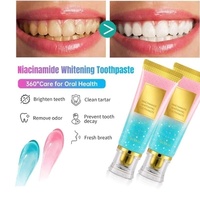 Dentifrice à la menthe blanchissant à la niacinamide et aux probiotiques, marque privée, pour soins bucco-dentaires, anti-caries, nettoyage en profondeur, OEM/ODM