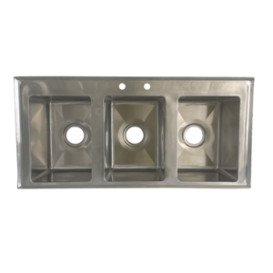 Jincheng NSF di alta qualità 3 <span class=keywords><strong>vasche</strong></span> per <span class=keywords><strong>cucina</strong></span> su misura resistente 304 S/S acciaio inox metallo goccia nel lavandino - Product Image 2