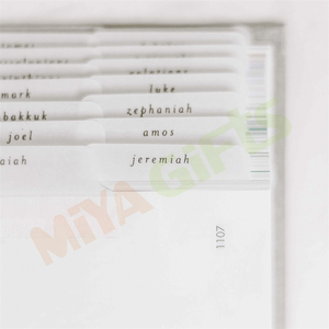 Tùy chỉnh tối giản vellum Kinh Thánh Tab mờ mờ Tạp Chí chỉ số dán 66 tiếng Anh Pháp kịch bản tự dính Christian - Product Image 5