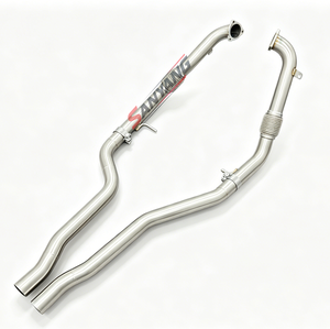 Tuyau d'échappement sport haute performance pour <span class=keywords><strong>Audi</strong></span> <span class=keywords><strong>S4</strong></span> S5 B8 B8.5 B9 3.0t, en acier inoxydable poli, <span class=keywords><strong>prix</strong></span> usine - Product Image 4