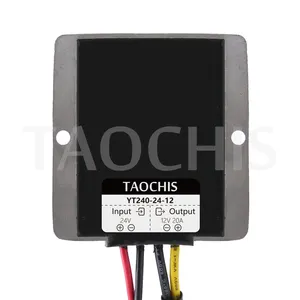 TAOCHIS Car headlight DC 24V-12V 20A H4 wiring harness Compatible With Socket Kit Retrofit Waterproof Wiring accessories