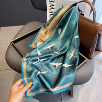 Écharpe en Soie de Mûrier Imprimée Décontractée Automne Premium pour Femme, Châle Élégant, Foulard, Emballage Personnalisé, Boîte Cadeau Disponible