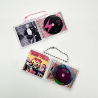 Kotak Album Vinyl Kustom, Kotak CD Mini NFC, Gantungan Kunci Akrilik, Kotak CD Mini Album DIY, Gantungan Kunci, Kustomisasi CD Musik Favorit Anda