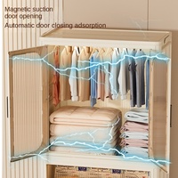 Armoire Pliante Moderne en Aluminium pour la Maison, Épaisse, Sans Odeur, en PP Durable, Meuble de Rangement Multifonctionnel Simple pour Bébé