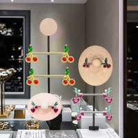 Xinfocus – Nouvelle barre de piercing tendance en forme de cerise pour femme et homme, bijou corporel en acier inoxydable