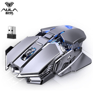 Souris de jeu sans fil Aula Sc300, 6 boutons, corps en métal, rechargeable 2.4G, pour PC portable, Esports - Product Image 1
