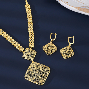 मीजी गहने मूल फैशन ब्राजीलियन दुबाई शादी के गहने 18k सोने की प्लेटेड ज्वेलरी सेट - Product Image 2