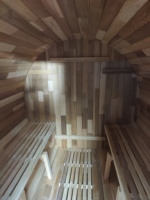 Sauna à vapeur en bois de cèdre extérieur de qualité supérieure Cabine de sauna traditionnelle à baril rond avec poêle à sauna et accessoires