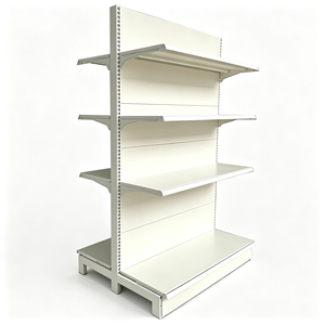 Scaffali Espositivi a 5 Livelli 1500-2100mm, Bifacciali a Forma di L, Perforati, in Acciaio Resistente per Supermercati e Negozi di Alimentari - Product Image 2