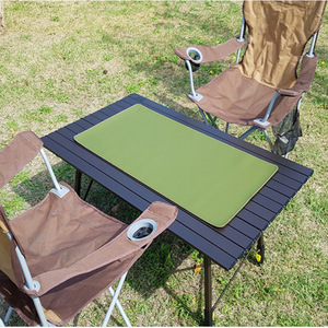 Large outdoor picnic table <b>mat</b>, leather camping placemat, portable folding picnic <b>mat</b>, <b>road</b> trip barbecue <b>mat</b>. - Product Image 3