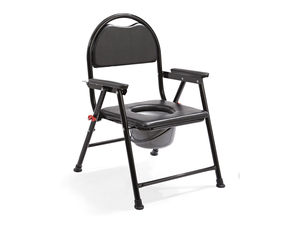 Commode pliable multifonctionnelle en acier inoxydable antirouille pour la maison et les établissements de soins infirmiers - Product Image 4