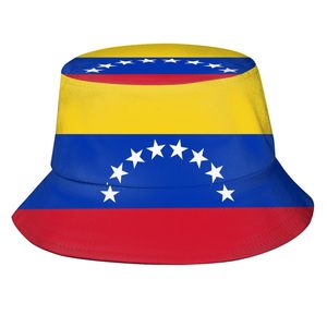 New Custom Cotton Venezuela Flag Bucket Hat Unisex Packable Summer Travel Beach Sun Hat Outdoor Cap