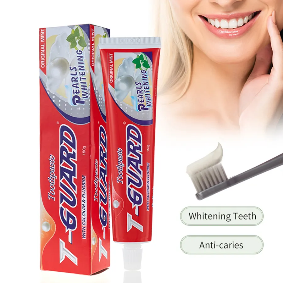 थोक OEM निजी लेबल सस्ते फ्लोराइड मोती दांत सफेद करने वाले एंटी कैविटी मिंट टूथपेस्ट निर्माता