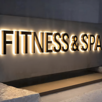 Enseigne murale de magasin, lettres en acrylique 3D rétroéclairées par LED, logo lumineux personnalisé, enseigne éclairée par LED pour salon de beauté, salon de manucure, spa
