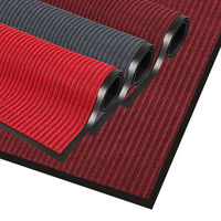 Tapis d'entrée rayé robuste en polyester, extra épais, anti-frisottis, avec support en PVC, tapis de bienvenue pour extérieur, hôtels, entrées commerciales, vente en gros