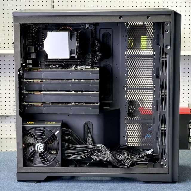 AI Workstation 4× MI50 16GB Graphics Cards Desktop Server for AI