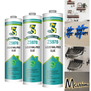 Adhésif liquide sans clou, plus besoin de <span class=keywords><strong>colle</strong></span> pour la décoration intérieure, miroir, verre, meubles, PVC, plinthes - Product Image 1