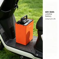 Batterie LiFePO4 60V 30Ah au phosphate de fer et de lithium, cycle profond, qualité automobile, cellules de construction robustes pour trottinette électrique