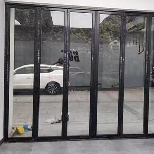 Porte d'entrée moderne en alliage d'aluminium, porte pliante pour balcon et jardin, personnalisation haut de gamme - Product Image 1