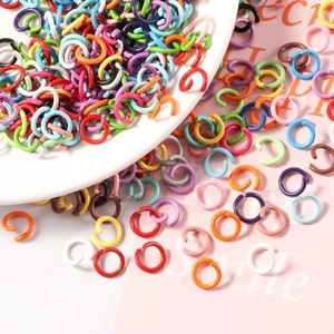 Metallic Painted Colored Open Ring Mixed Shapes For <b>Bracelet</b> Making Baking Paint Treatment Spring 2023 Yiwu Origin - Product Image 3
