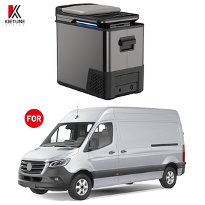 KIETUNE Sprinter Console Centrale de Voiture – Boîte d'Accompagnement Modifiée en ABS avec Port Gobelet, Chargeur USB et Rangement – Noir - Product Image 1