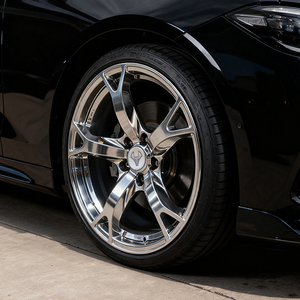 ขอบโครเมี่ยมสีเงินแบบกำหนดเองล้อ5X114.3ล้อสำหรับ V1 Nismo G37 Q50 350Z นิสสัน370Z Infiniti Q50 Q60 G37 G35 - Product Image 5