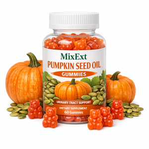 <span class=keywords><strong>Gummies</strong></span> MixExt à l'huile de graines de citrouille et au palmier nain sans sucre, antioxydant pour la croissance des cheveux, la santé de la peau et le soutien de la prostate, OEM ODM - Product Image 1