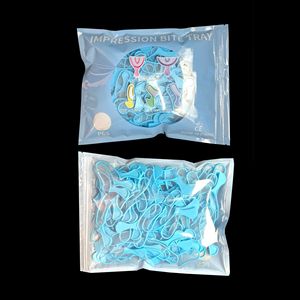 Plateaux d'<span class=keywords><strong>impression</strong></span> manuels en plastique + maille en <span class=keywords><strong>nylon</strong></span> jetables dentaires SJ avec design perforé certifié CE taille adulte/enfants - Product Image 5