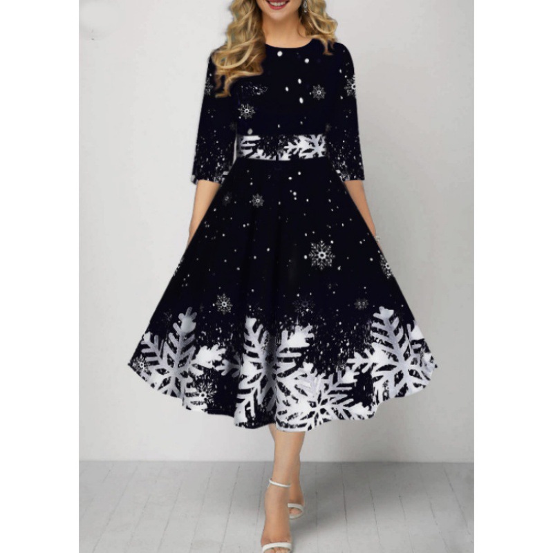 5xl christmas dress Size Women's Long Sleeve plus Size party dresses - Orange, Blue, and Red