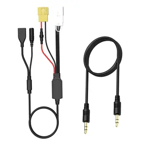 Chelink Xe Stereo AUX Adapter Âm Thanh Cáp Với Kết Nối USB Và 3.5 Mm Đầu Vào Phụ Trợ Jack Và Cho Ford Falcon lãnh Thổ