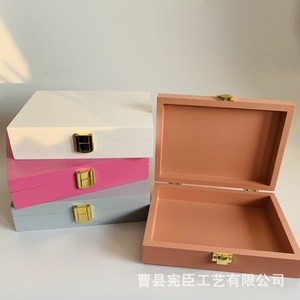 Simple jewelry cork box, home <b>storage</b> box, <b>dressing</b> <b>table</b> wooden creative box, desktop organizer with lid. - Product Image 1