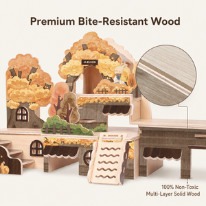 Escondite Multifuncional de Cerámica para Hámster, Resistente a Mordeduras, Color Marrón Avellana - Product Image 4